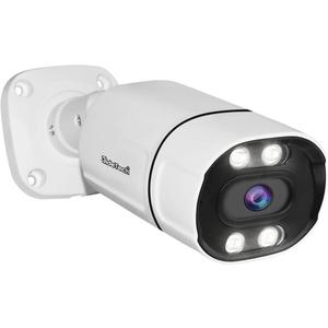 JideTech 5MP PoE Bullet IP Camera Outdoor with 2 Way Audio, 3.6mm Lens IP Security Camera Indoor, 120ft Color Night Vision, Humanoid/Vehicle Detection, for Hikvision Onvif, Up to 512GB microSD Card