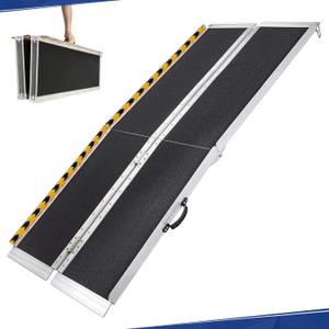 PENSUN 7FT Wheelchair Ramp, 84" L x 29" W Threshold Ramps, Non-Skid Portable Foldable Wheelchair Ramps for Steps, Lightweight with Handle, for Home, Stairs, Doorways, Curbs / 600lbs Capacity (7FT)