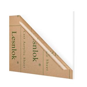 Lesnlok Matte White Acrylic Sheets 1/4 inch Thick 6mm 1 Pieces 24 x 36 Frosting Plexiglass Sheet,Suitable for Painting, Handicrafts, DIY Display Projects (1, Matte White, 24 x 36 x 1/4)