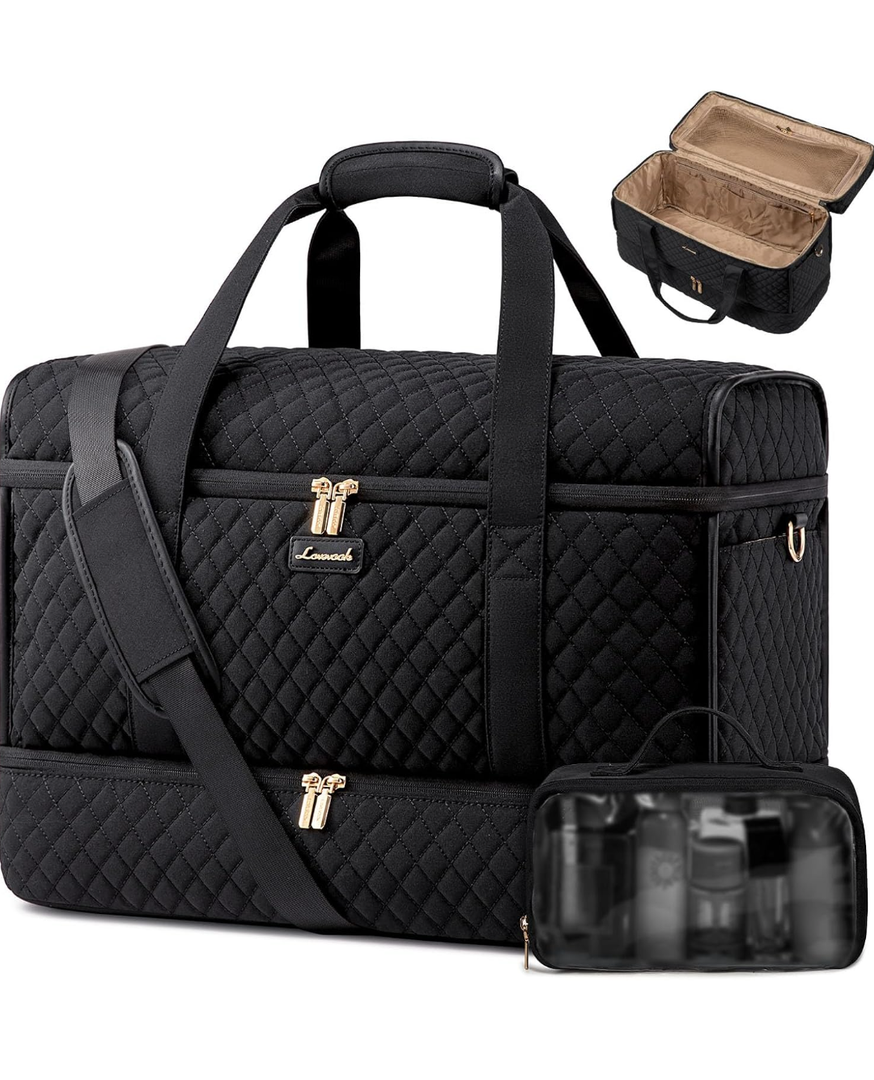 LOVEVOOK Large Travel Duffle Bag, Weekender Bags for Women With Shoe Compartment, Overnight Hospital Bag For Women Labor Delivery, Carry on Bag Personal Item Travel Bag, Yoga Gym Duffel Bag XL