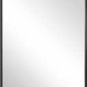 ANDY STAR Wall Mirror for Bathroom, 24x36 Matte Black Bathroom Mirror, Modern Stainless Steel Metal Frame with Rounded Corner, Rectangle Glass Panel Wall Mounted Mirror for Vanity