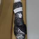 PATIKIL Belly Dance Silk Fan Veil 71", 1 Pack Women Long Folding Dance Fan Wood Fan for Dance Performance Right Hand, White Gray Black