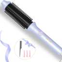 Thermal Brush, 1.26 Inch Curling Iron Brush with 10 Adjustable Heat Settings, Dual Voltage for Travel, Easy to Create Curling, Smooth Hair, Less Frizz (Blue)
