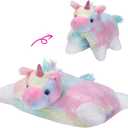 Glow Guards 16" Rainbow Unicorn Stuffed Animal Cute Soft Lovely Colorful Plush Toy Pillow Bedtime Sofa Decors Birthday Christmas Children's Day Gifts for Toddlers Kids