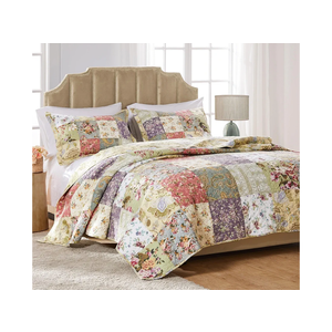 Greenland Home Blooming Prairie 100% Cotton Authentic Patchwork Reversible Quilt Set, King/California King (3 Piece), Multicolor/Assorted