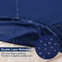 Smiry Waterproof Patio Cushion Covers, Stretch Outdoor Couch Slipcovers Replacement Washable Furniture Protector Sofa Chair Seat Cover for Dogs and Pets (14 Pcs, Navy Blue)