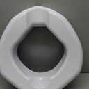 Carex Raised Toilet Seat with Extra Wide Opening - Toilet Seat Riser and Handicap Toilet Seat, White, 1 Count