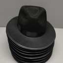 Funny Party Hats Black Fedora Gangster Hat Costume Accessory - Pack of 12