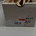 DOEYG Raffia Heels Sandals Summer Beach Flip Flops Heels Square Open Toe Heeled Sandals Dressy Comfortable Slip on Thong Sandal Size 6