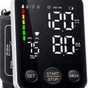 Oklar Blood Pressure Monitor Upper Arm Monitors for Home Use BP Machine Sphygmomanometer with 2x120 Reading Memory Adjustable Arm Cuff 8.7"-15.7" Large Display with LED Background Light Storage Bag