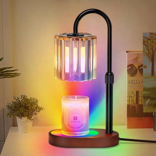 Lukasa Candle Warmer Lamp with Timer, with LED Color Lights, Dimmable, Adjustable Height, House Warming Gifts New Home Decor, Gifts for Women Mom for Birthday Mothers Day Thanksgiving Day Christmas