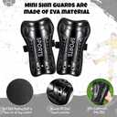 Soccer Shin Guards and Socks for Kids Youth Lightweight 7.09 x 3.54 Inches Football Shin Guards for 6-12 Year Old Children Teen Boys and Girls(Black)