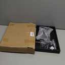 Adjustable Bedside Shelf for Dorm Room Bunk Bed & Top Bunk, Rotatable Bamboo Bedside Tray with Metal Telescopic Rod, College Dorm Room Clip-on Bedside Table, Loft Nightstand Organizer, Black (Small)