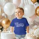 2nd Birthday Shirt Toddler Boys 2 Year Old Kids Outfit boy Second Party t-Shirt Two (US, Age, 3 Years, Charcoal Blue)