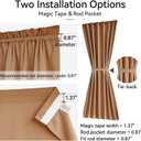 Vatge Terracotta French Door Curtains 72 Inch Length for Patio Door - Burnt Orange Sidelight Curtains for Front Door, 1 Panel, W25 x L72, Terracotta