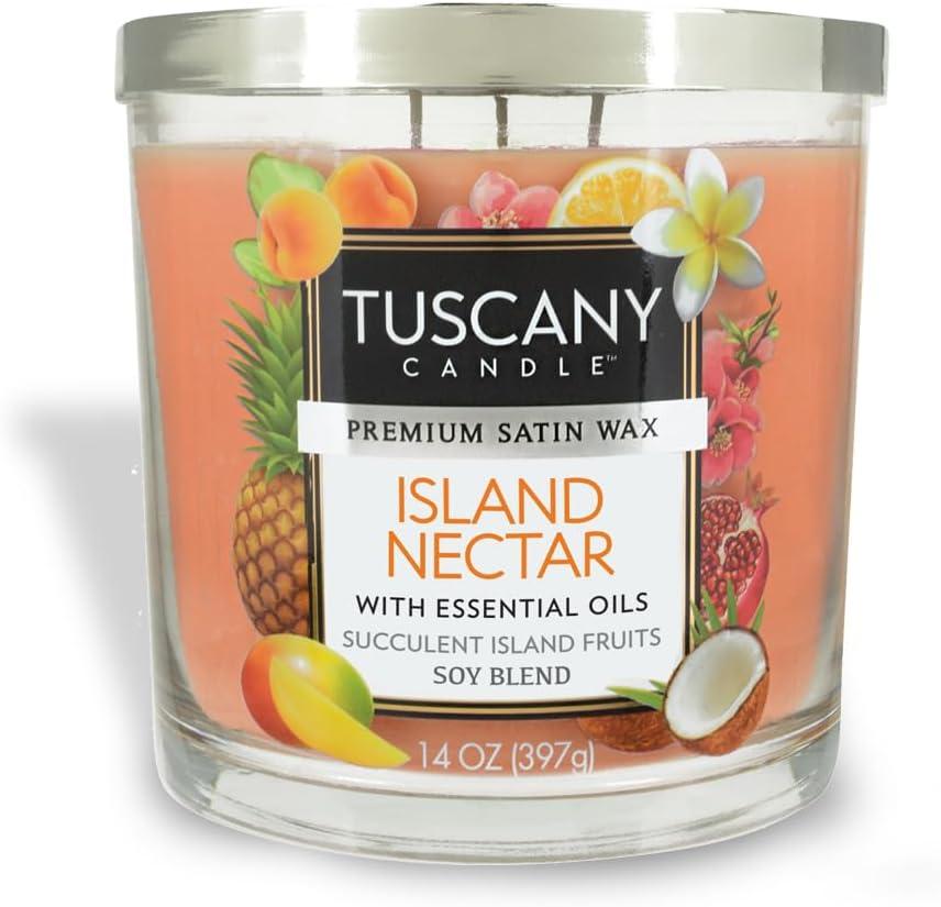 Tuscany Candle Island Nectar Long-Lasting Scented Jar Candle, 14 oz