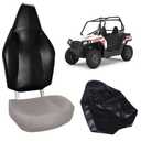 PIT66 Seat Cover, Compatible with Polaris RZR 570 2012-2018/ Fit Polaris RZR 800 2008-2014/ Fit Polaris RZR 900 2011-2014/ Fit ACE 325 570 2014-2017 Vinyl Black Leather Seat Back