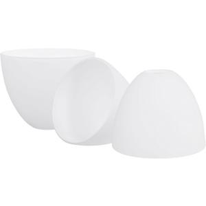 Aspen Creative 23649-73-3 Frosted Glass Shade with White Paint, 1-5/8" Fitter Size, 5-7/8" Diameter x 4-3/4" Height, 3 Pack