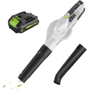 Leaf Blower Cordless 20V, 320CFM 145MPH Electric Leaf Blower with 2Ah Battery & Charger, Battery Powered Leaf Blower Lawn, Patio, Yard, Sidewalk Cleaning, Car Dust