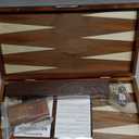 Handcrafted Wooden Backgammon Set - 16" Large Board Game with Oversized Pieces - Classic 2-Player Strategy Game Perfect for Adults & Kids