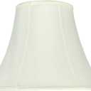 Aspen Creative 58053A Bell Uno Lamp Shade in Chiffon White, 7" Top x 14" Bottom x 11" Slant Height, Slip UNO 36mm