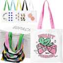 60 Pack Canvas Tote Bag Bulk 13X15 Inch Sublimation Blanks Canvas Tote With Handles for DIY Projects Heat Transfer Vinyl, Personalized Gifts for Women Men, Party Birthday Gift - White
