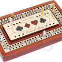 Brand: House of Cribbage 4.54.5 out of 5 stars(115)House of Cribbage - 2 Track - Wooden Travel/Pocket Size Cribbage Board - 4 Inch - Inlaid in Bloodwood/Maple Wood with Storage Space for Cribbage Pegs - 60 Points - Non Continuous