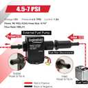 Universal Electric Fuel Pump Kit 12V 4.5-7psi Low Pressure Electric Fuel Pump With Installation Kit For Carburetor Gasoline or Diesel Engine EP12S