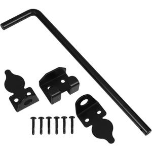Cane Bolts Heavy Duty Gate Latch for Wooden Fences and Gates Ground Rod Black Coating for Enhanced Durability and Security Outdoor Settings