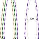 Sucrain 6PCS Mardi Gras Costume Accessories Set Women Tutu Skirt, Faux Feather Headband, Mask, 3PCS Beads for Women Carnival Party Outfit Supplies