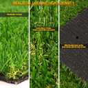 Green Artificial Grass 4FT 11in x 8 FT, Heyroll 0.8" Fake Grass Turf Mat, Indoor Outdoor Artificial Lawn Rug, Dogs Pet Synthetic Grass Carpet for Landscape Garden Backyard Patio,Customized