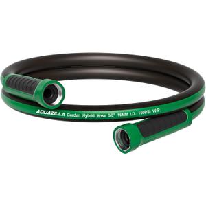 Garden Lead-in Hose 6ft x 5/8" Leader Hose with Female/Female 3/4" Fittings, Leak-Free/Rust-Proof Aluminum Connectors, Short Water Hose for Hose Reel Connecting.