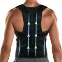 PAZAPO Posture Corrector for Men&Women - Back Brace for Lumbar Support and Upright - Breathable Back Straightener Back CorrectorX-Large(37-42 Inches)
