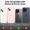 [3 Pack] Screen Protector for iPhone 15 Pro,iPhone 15 Pro Camera Protector, iPhone 15 Pro Front and Back Screen Protector Tempered Glass Protective Film(6.1")