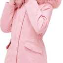 Lovekider 7-14Y Girls Winter Puffer Jacket Thick Warm Coat Cold Weather Hooded Wind-Resistant Parka for School Outdoor Wear