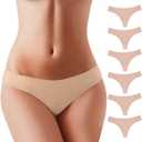 BUBBLELIME XS-XXL Sport Thong Panties Women Low Rise Sexy G-String No Show Bonded Breathable Underwear (6 Pack&3 Pack&1 Pack) (Beige, M)