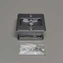 HOMOTEK 2 Pack Privacy Pocket Door Lock Hardware with Pull - Replace Old Or Damaged Sliding Door Locks Quickly and Easily, 2-3/4x2-1/2, for 1-3/8 Thickness Door, Brushed Nickel