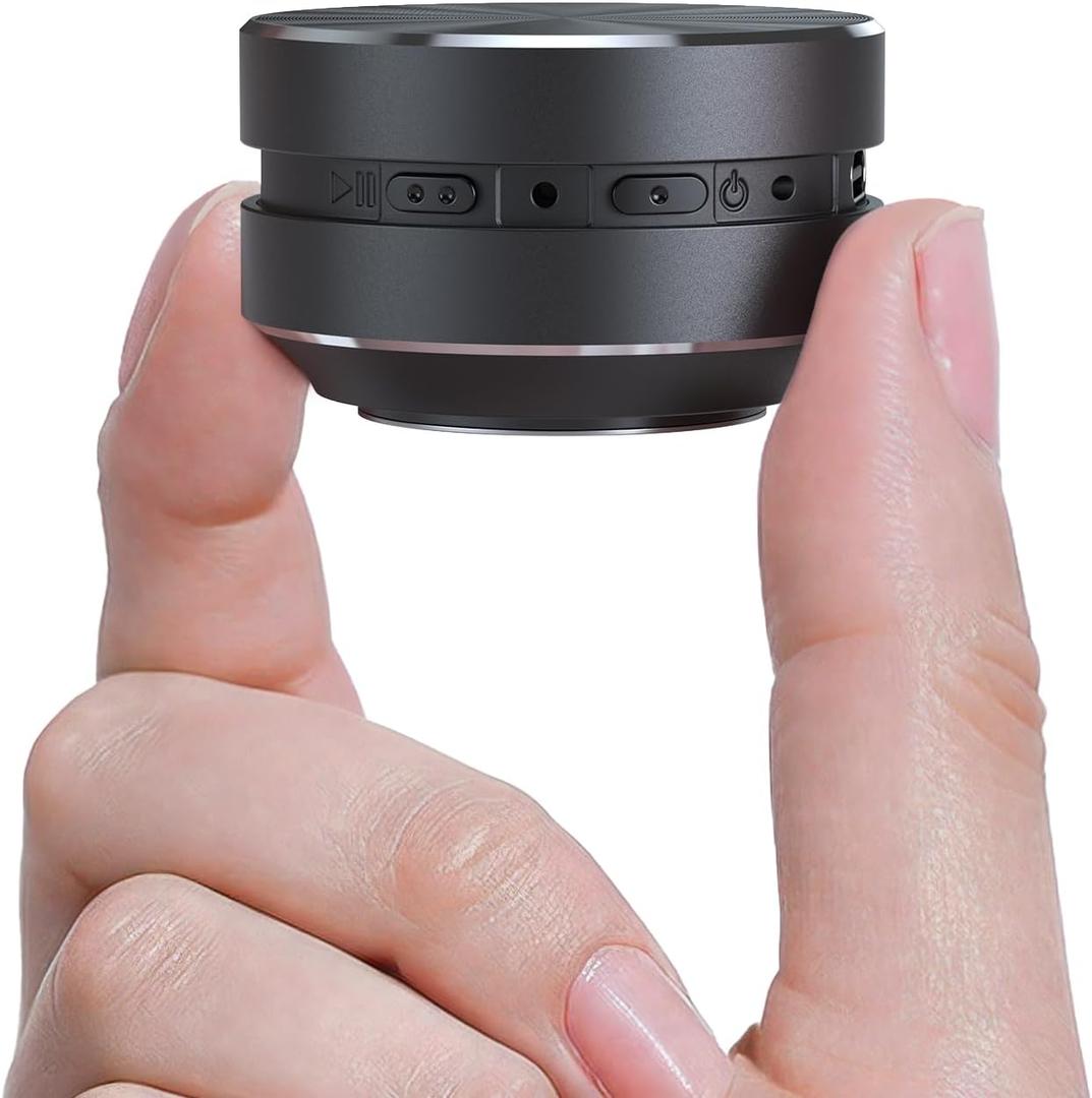 Docooler Bone Conduction Speaker, Mini Bone Conduction Portable Speaker, Small Speaker, Wireless Speaker Stereo Bass Sound Creative Portable Speaker, Built-in Mic Sound for Home,Outdoor (Black 2 Pack)