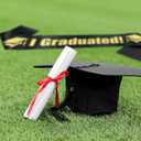 Graduation Cap Decorations Kit Bachelor Cap and Graduation Satin Sash Shoulder Straps for Graduates Shoulder Straps Congrats Grad Ceremony Party Supplies
