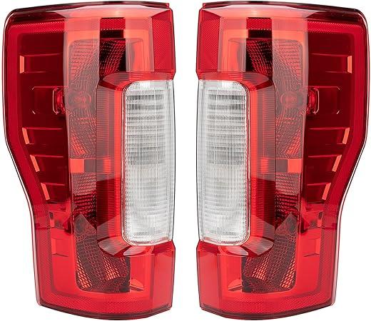 Tail Light Assembly Compatible With 2017-2019 Ford F-250 F-350 Super Duty Driver and Passenger Side Rear Brake Lamps Replacement Taillights (without Blind Spot) (without LED)