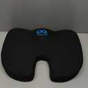 Everlasting Comfort Doctor Recommended Memory Foam Seat Cushion for Office Chairs & Car - Ergonomic Office Desk Accessories - Cushions for Tailbone Pain Relief, Sciatica (Black, Large) (01. Black Mesh)