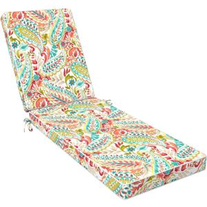 LVTXIII Outdoor Chaise Lounge Cushion 72x21x3 Inch, Water-Repellent Patio Seat Cushion with Ties & Hidden Zipper, Thick Foam Pad for Lawn Chair, Poolside, Patio Furniture, Pretty Paisley