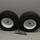 GICOOL 13x5.00-6 Rubber Lawn Mower Tire and Wheel, 2 Pcs Replacement 13x5-6nhs Riding Mowers Lawn Pneumatic Tire with Bearing Bore 3/4" & 5/8", 3" -4.5" Centered Hub