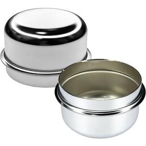 ESWW 2PCS 1.98" Trailer Hub Dust Caps, Trailer Axle Caps Kit, Wheel Bearing Dust Cap Cup Grease Cover Replacement, Hub Bearing Cover Compatible with 2000-3500 lbs Lube Towed Vehicle Camper RV