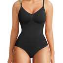 BRABIC Seamless Shapewear Bodysuit for Women - V-Neck, Sleeveless, Tummy Control M/L