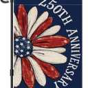 5 x 250th Anniversary America Garden Flag, 250 Anniversary USA Flag Patriotic Banner 250 Years of Freedom Yard Sign 4th of July Double-Sided Waterproof 1776-2026 Commemorative Flag 12x18 Inch
