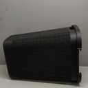 Mind Reader 60L Slim Laundry Hamper, Clothes Basket, Lid, Linen Design, Plastic, Black