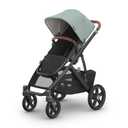 UPPAbaby Vista V3 Convertible Single-to-Double Stroller for Baby & Toddler, 30+ Configurations, Car Seat Compatible, All-Wheel Suspension, XL Basket Kenzi (Mystic Aqua/Carbon Frame) (DFM 12/2024)