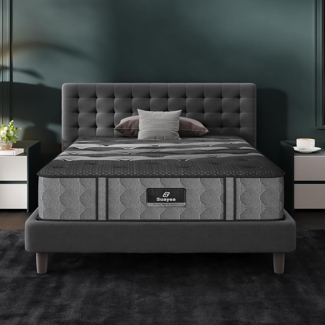 Twin XL Mattress, 8 Inch Luxury Hybrid XL Twin Mattress in a Box | Cooling-Gel Memory Foam & Individual Pocket Springs, Pressure Relief, Medium Firm, Fiberglass-Free, 365-Night Trial