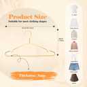 100 Pcs Stainless Steel Gold Metal Hanger for Clothes 16.5" Wire Hangers for Coat Suit Bridal Boutique Dress Closet Dorm Clothing Rack
